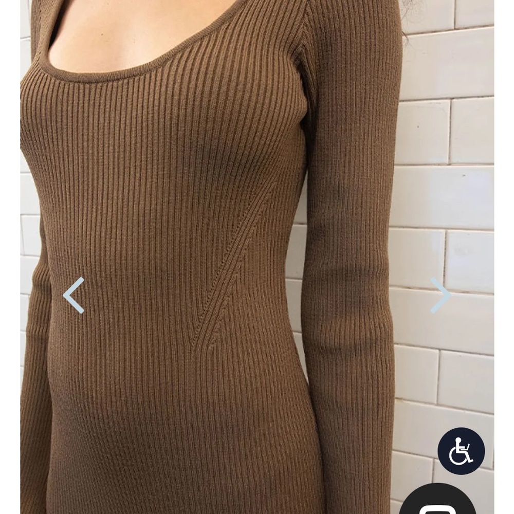 OAK + FORT midi scoop neck dress - Picture 4 of 5
